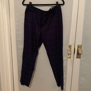 Navy blue plaid pants